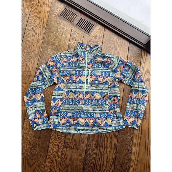 Patagonia Women's Houdini Stash 1/2-Zip Pullover High Hopes/Green Medium New - Picture 1 of 6